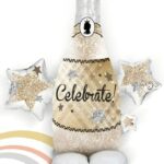 Huge Champagne Balloons Celebration Star Bottle