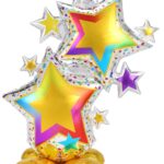 Multi colour Star Cluster Foil Balloon