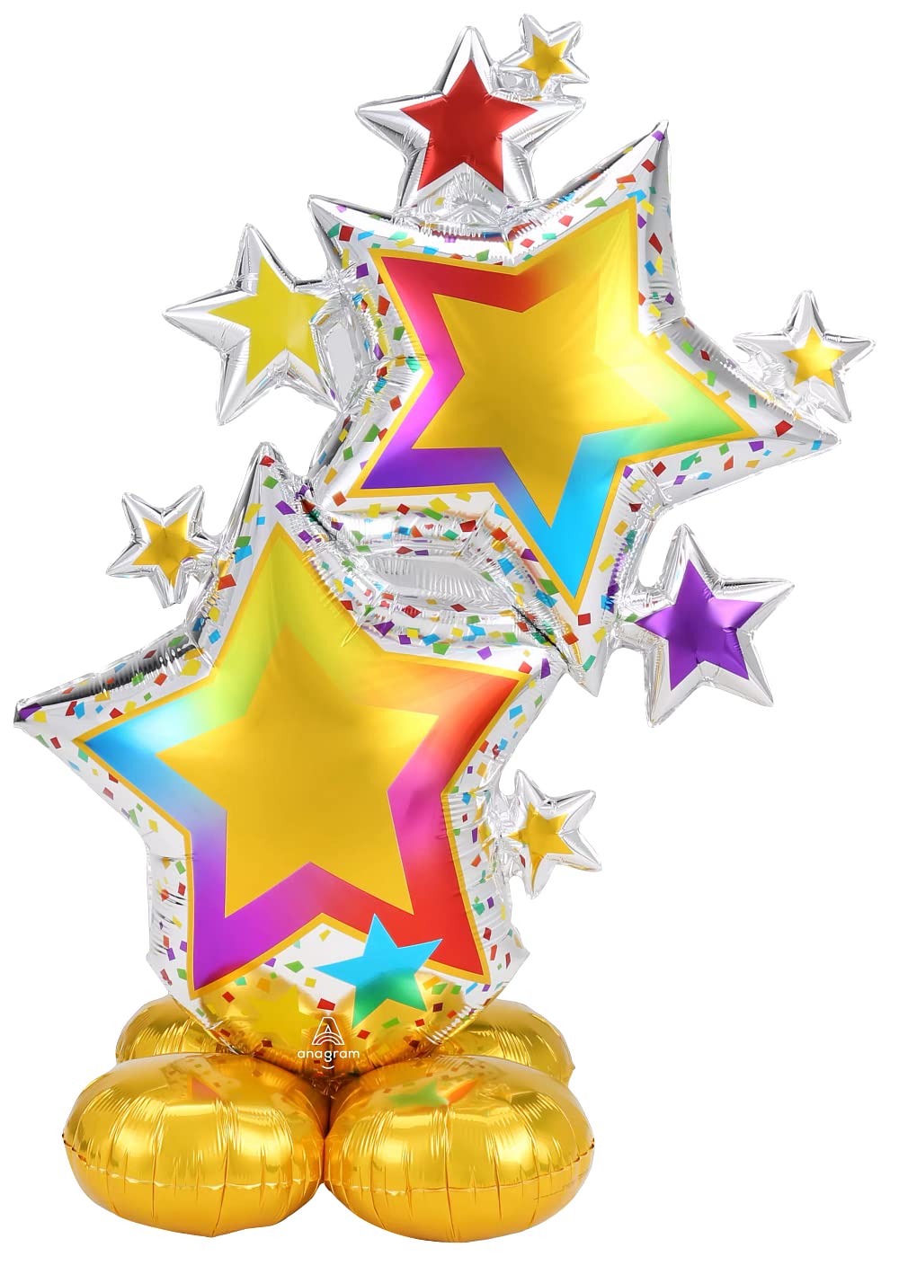 Multi colour Star Cluster Foil Balloon