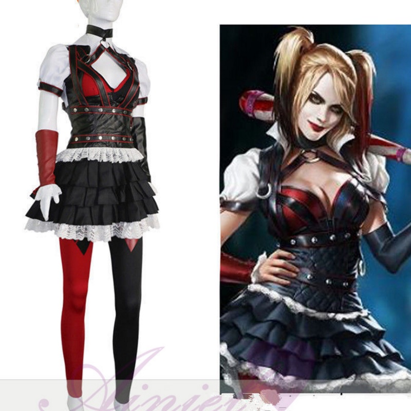 Batman Dark Knight Harley Quinn Arkham Asylum Cosplay Costume Outfit ...